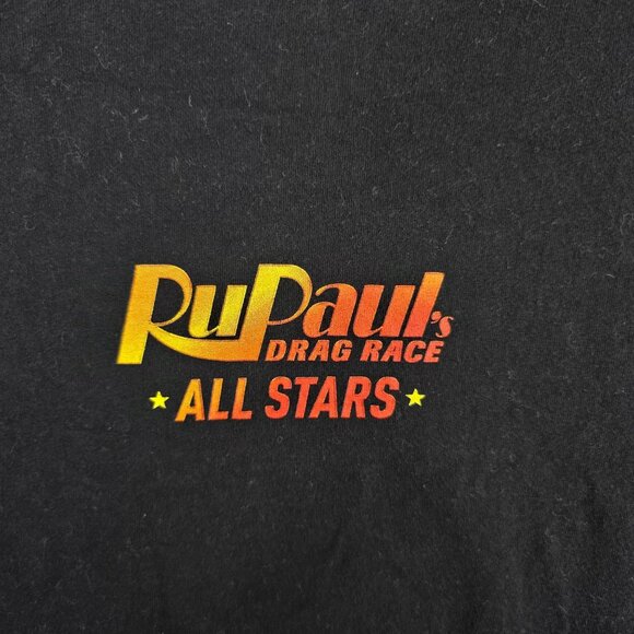 Unisex Black RuPaul's Drag Race All Stars T Shirt Short Sleeve Crew Neck Size XL - Picture 2 of 7